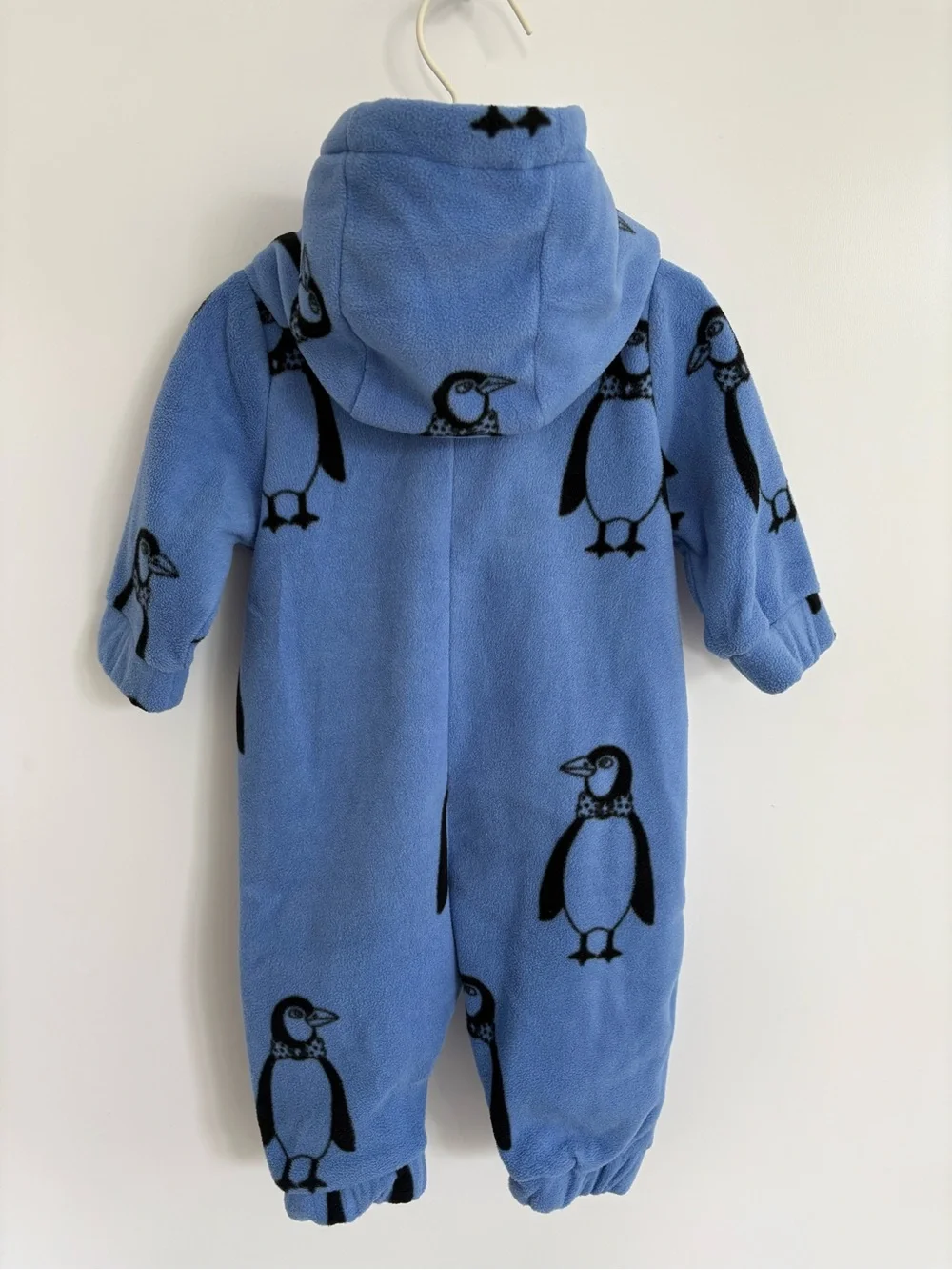 Mini Rodini Penguin Recycled Polyester Fleece Suit
